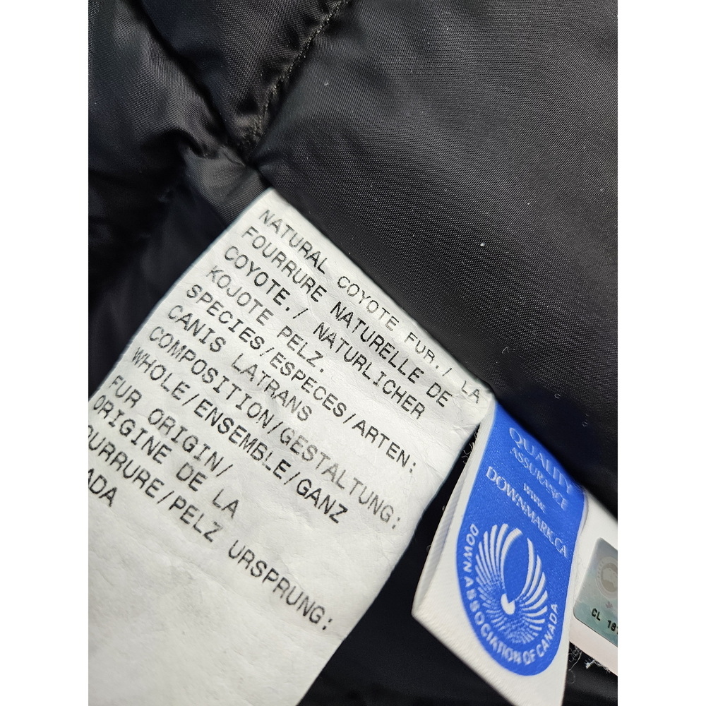Canada Goose Down Jacket Parka Coyote Fur Hooded Women's Size S - Picture 4 of 10